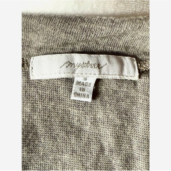 Mystree Gray Cowl Neck Sweater Women’s Size Small Ruffle Peplum Hem Knit Top - Picture 5 of 7